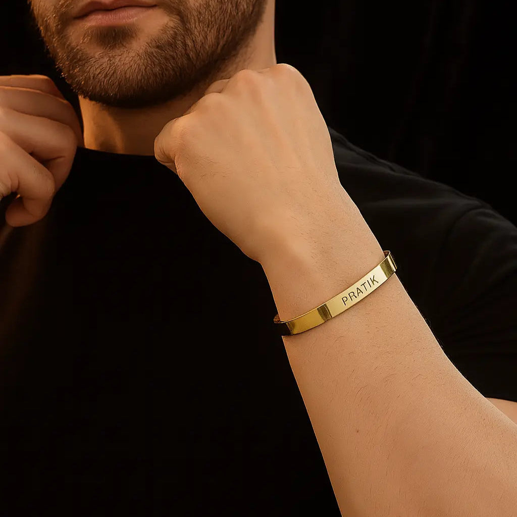 Personalized Name Kada For Men With 1 Year Colour Warranty