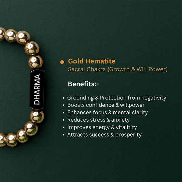 Personalized Aureus Goldstone Bracelet | Lab Certified & Certified | Unisex