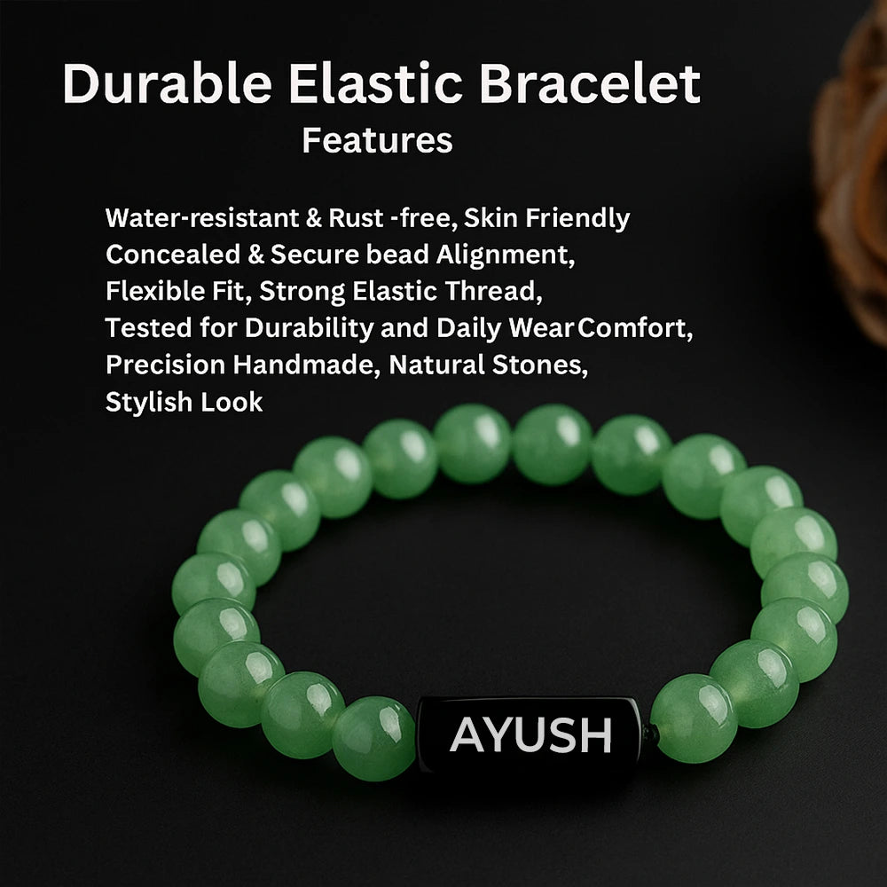 Personalized Green Aventurine Bracelet | Lab Certified & Certified | Unisex