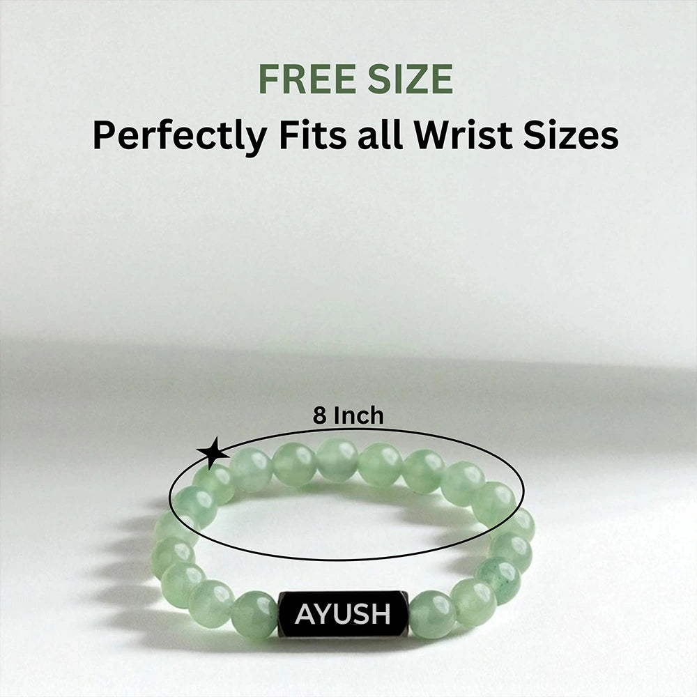 Personalized Green Aventurine Bracelet | Lab Certified & Certified | Unisex