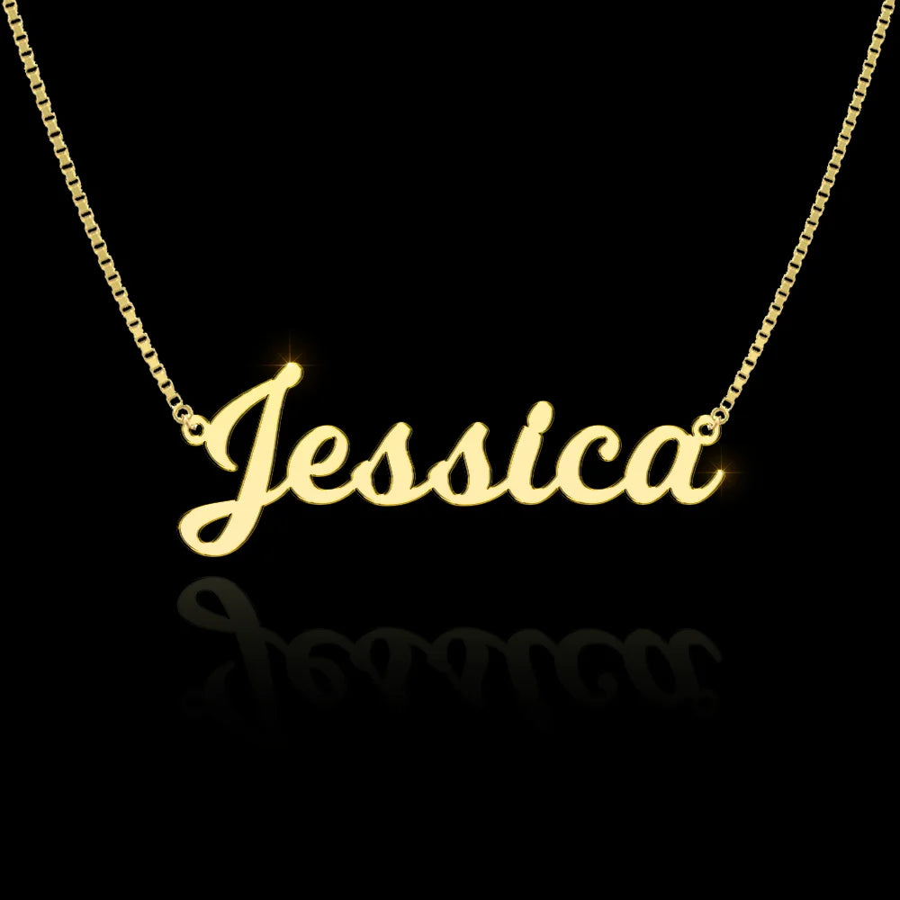 24K Gold Plated Personalize Stylish Single Name Necklace