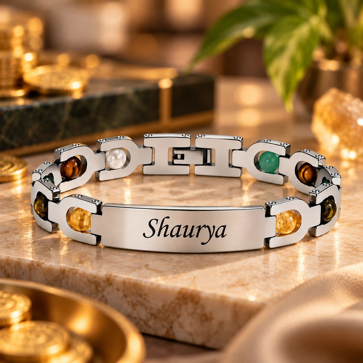 Personalized Money Magnet Silver Bracelet | Lab Tested & Certified