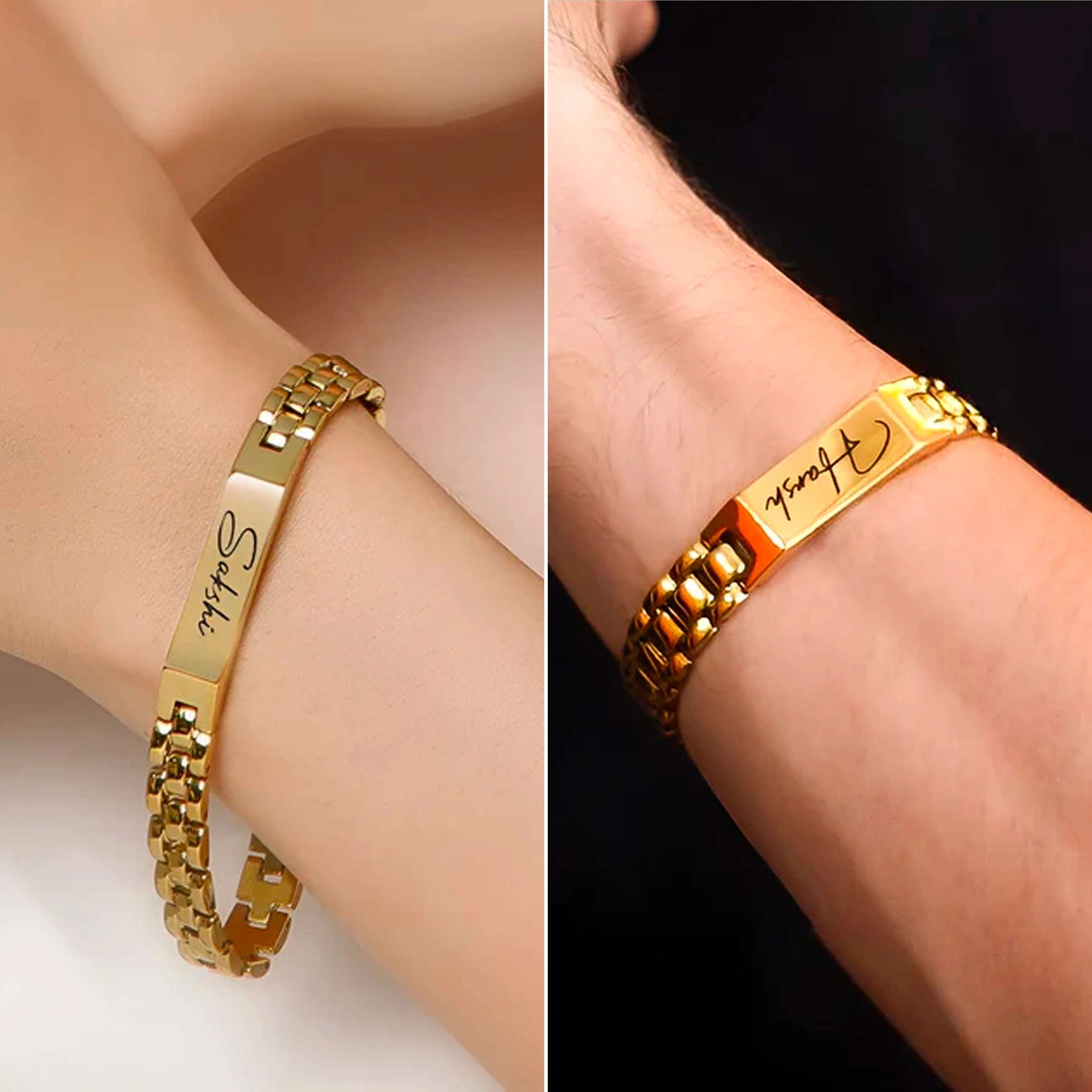 Personalized Aura Couple Bracelet | 1 Year Color Warranty