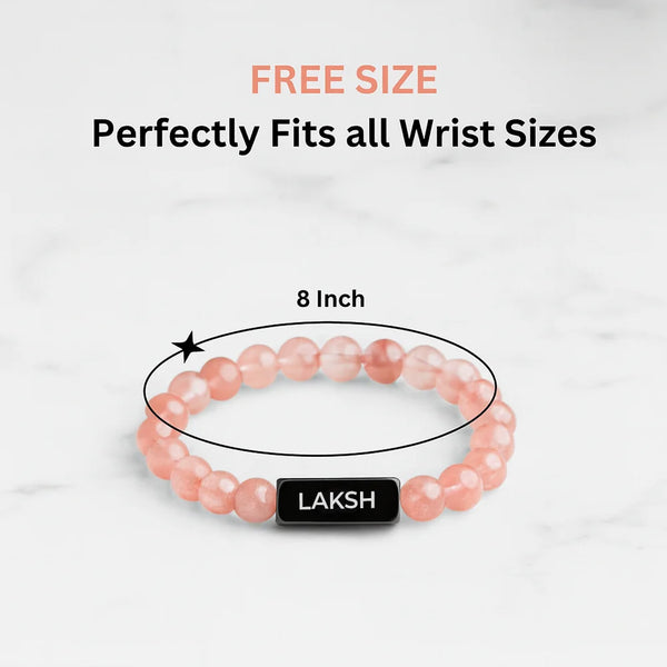 Personalized Solace Rose Quartz Bracelet | Lab Certified & Certified | Unisex
