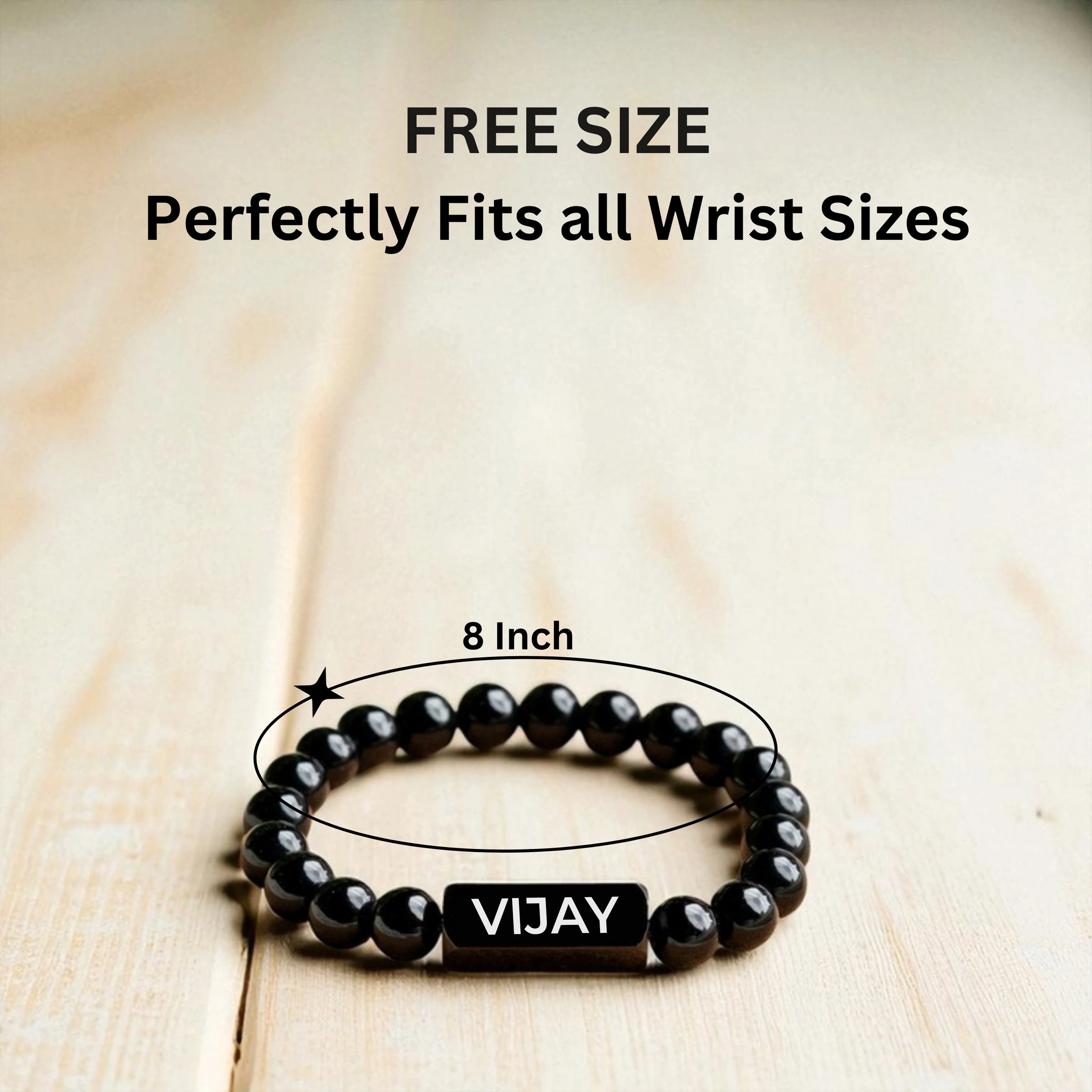 Personalized Black Onyx Stone Bracelet | Lab Certified & Certified | Unisex
