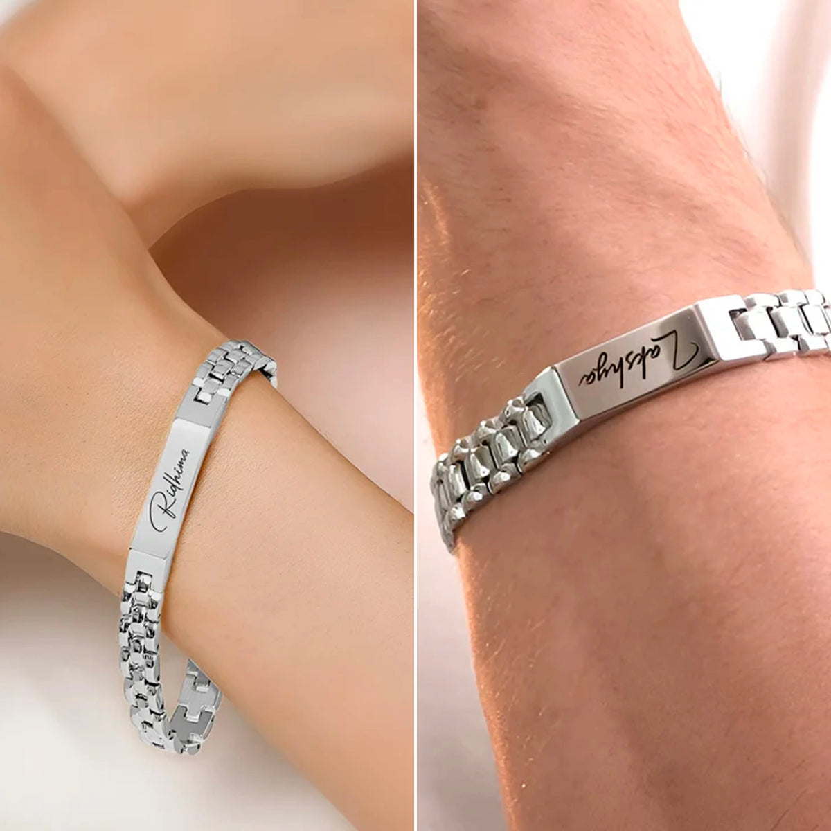 Personalized Aura Couple Bracelet | 1 Year Color Warranty