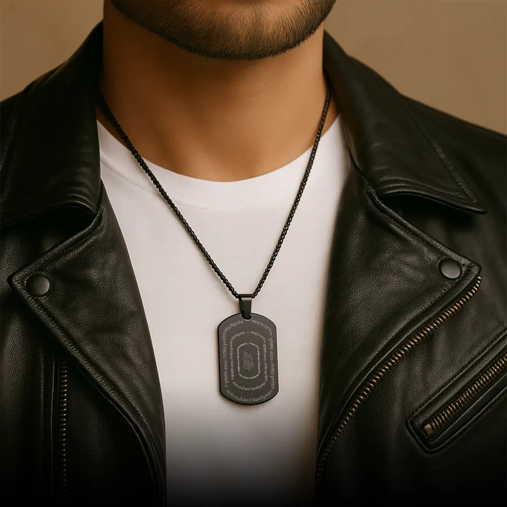 Personalized Ganpati Shlok MicroCarved Locket