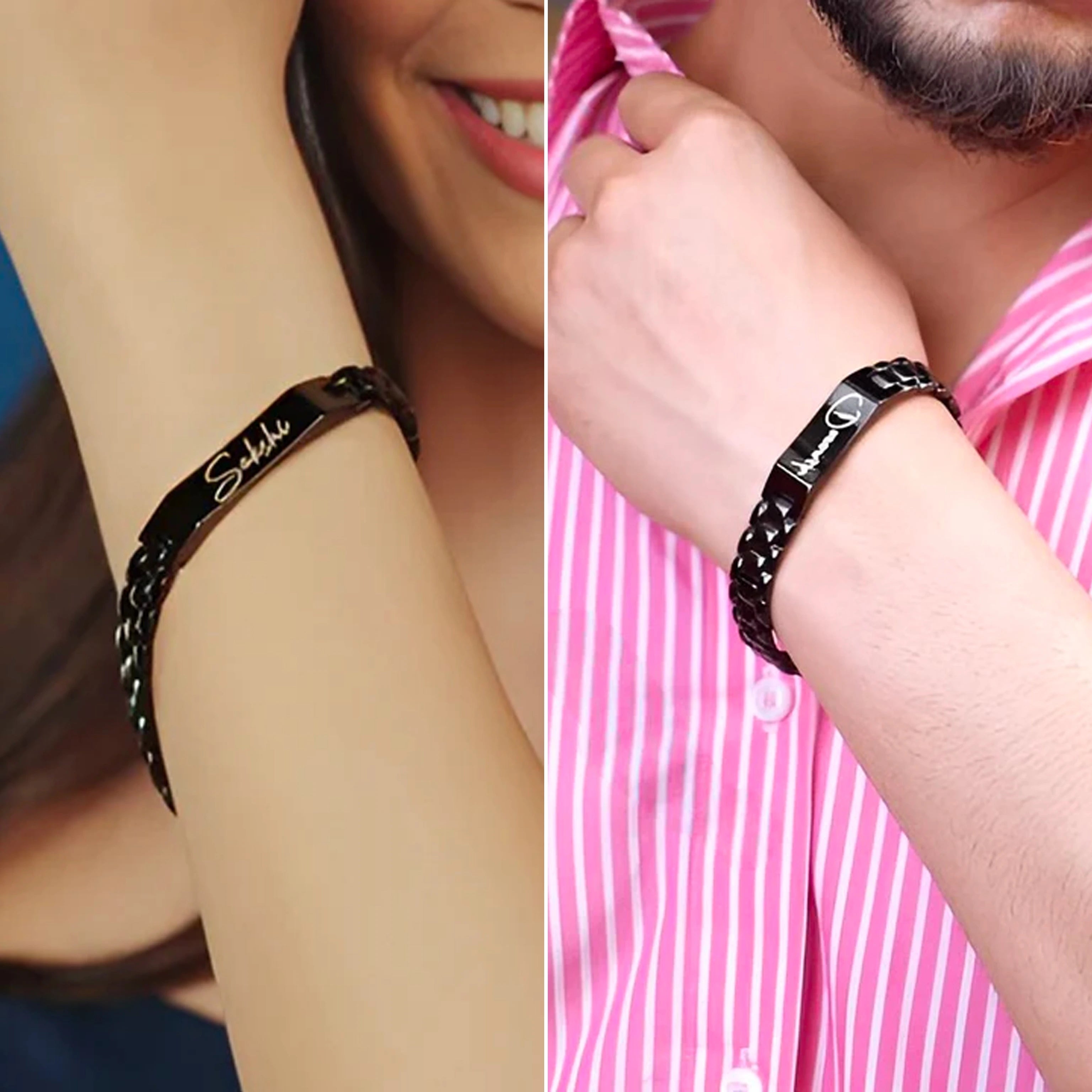 Personalized Aura Couple Bracelet | 1 Year Color Warranty