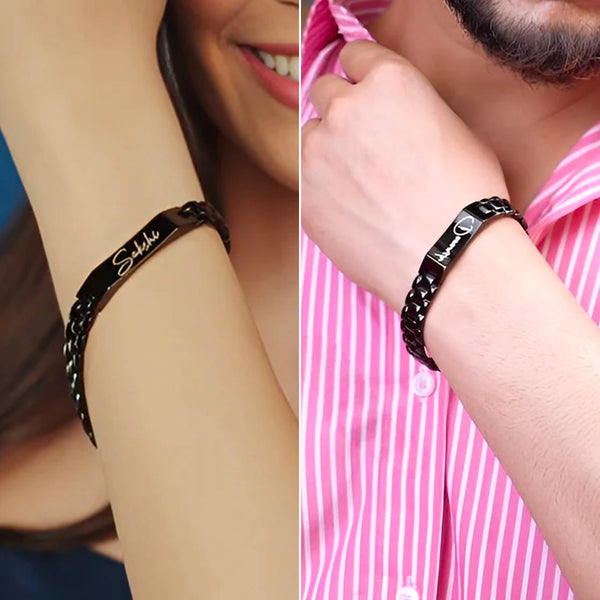 Personalized Aura Couple Bracelet | 1 Year Color Warranty