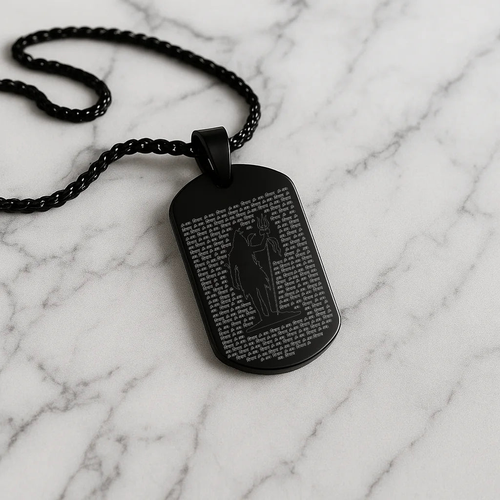 Personalized 108 Om Namah Shivay MicroCarved Locket