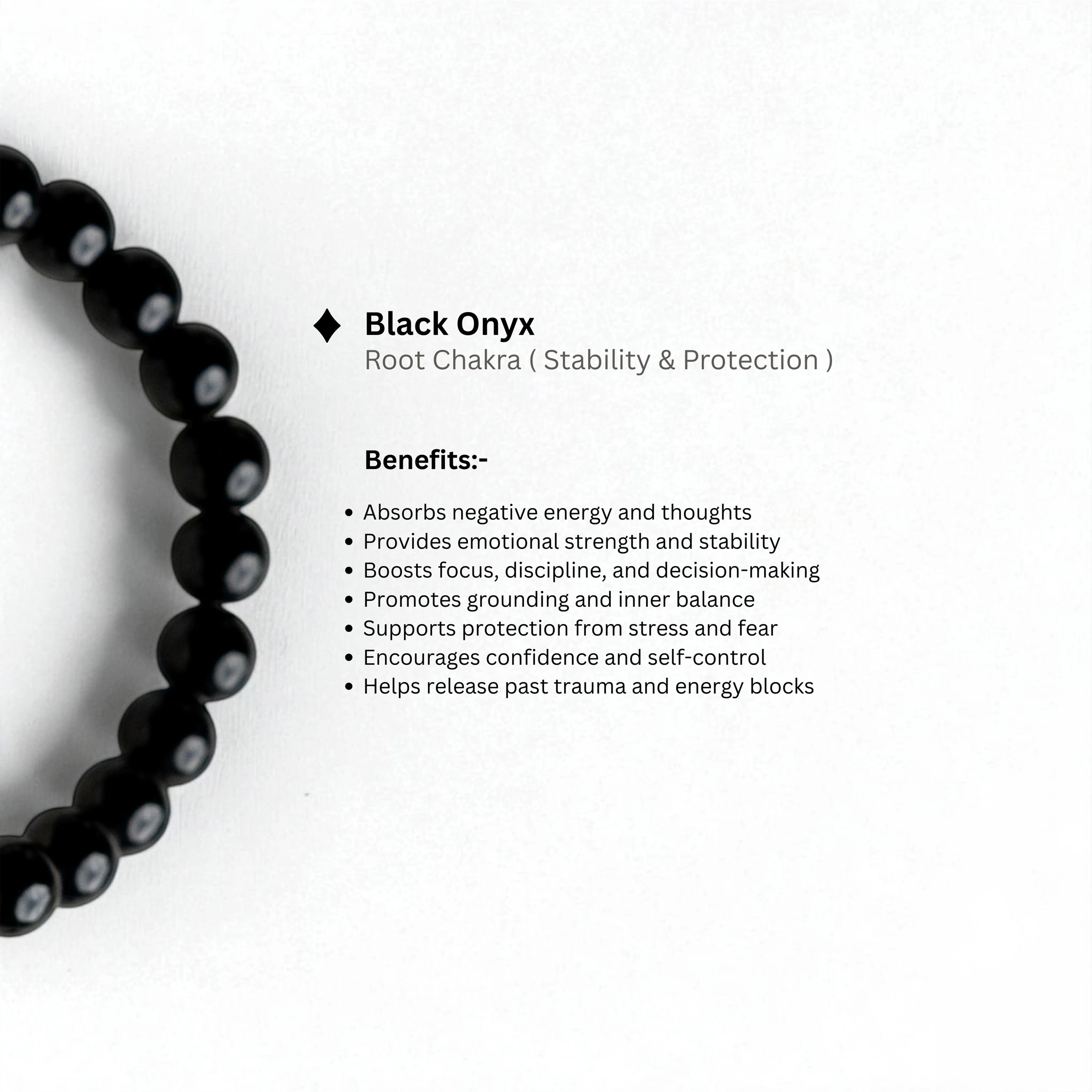 Personalized Black Onyx Stone Bracelet | Lab Certified & Certified | Unisex