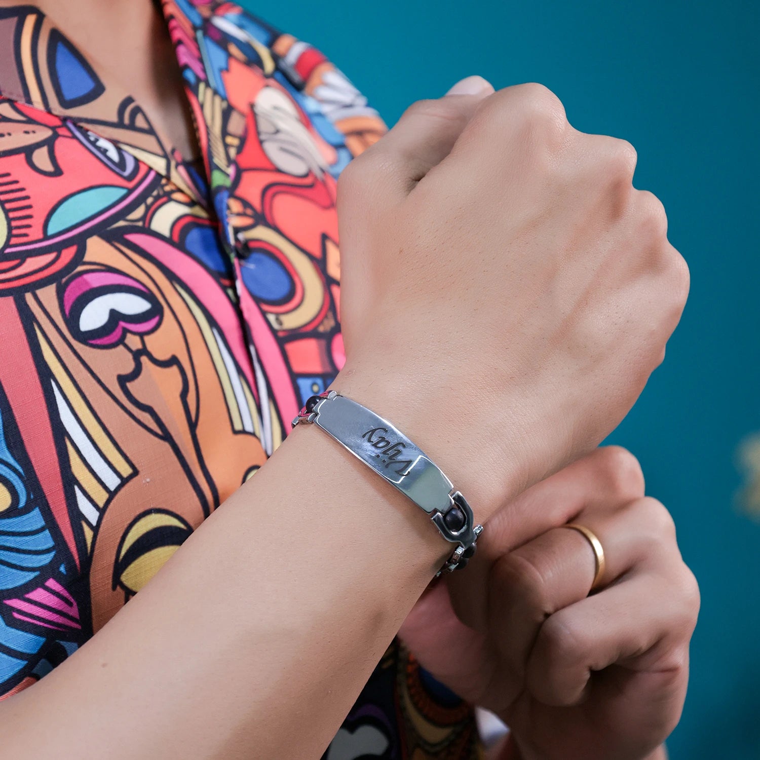 Personalized Karungali Name Bracelet With Lab Tested Certifcate Card | 1 Year Color Warranty