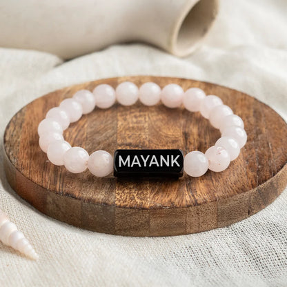 Personalized Rose Quartz Healing Bracelet | Lab Certified & Certified | Unisex
