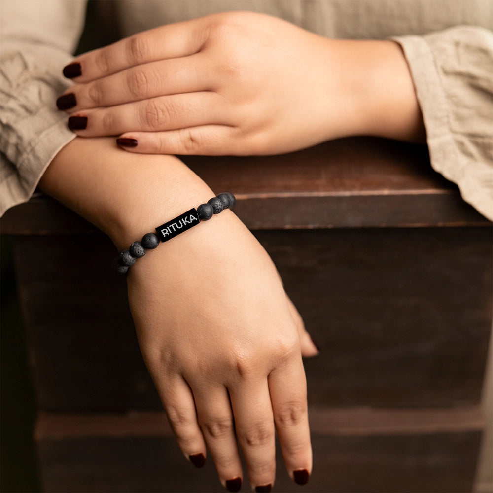 Personalized 7 Chakra Lava Bracelet | Lab Certified & Certified | Unisex