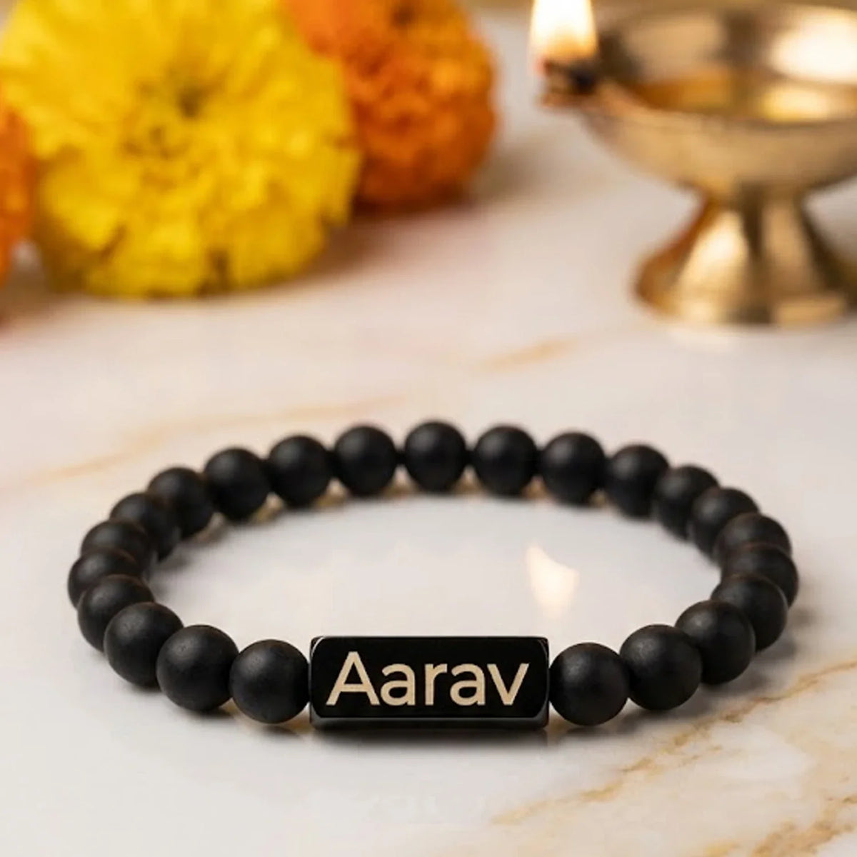 Natural Karungali Bracelet | Name Engraved | Lab Tested & Certified