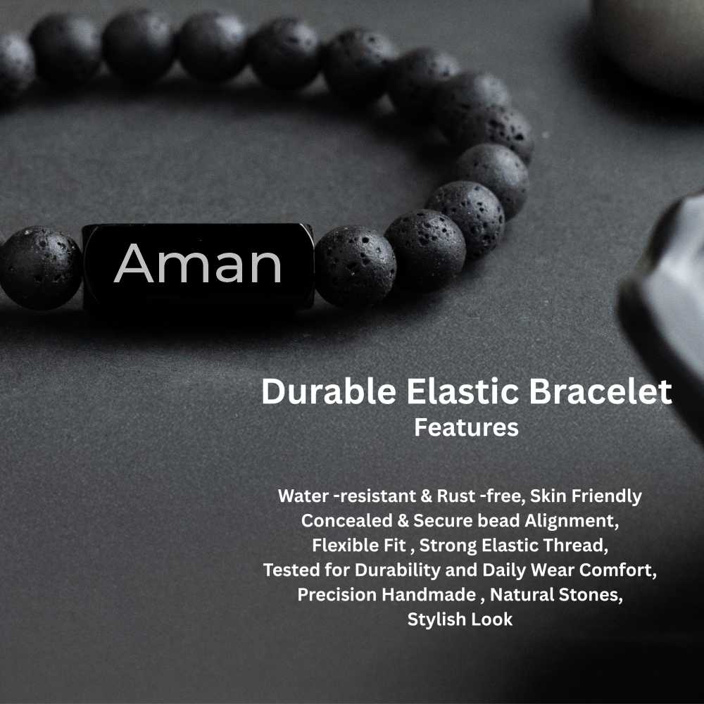 Personalized Lava Bracelet | Lab Certified & Certified | Unisex