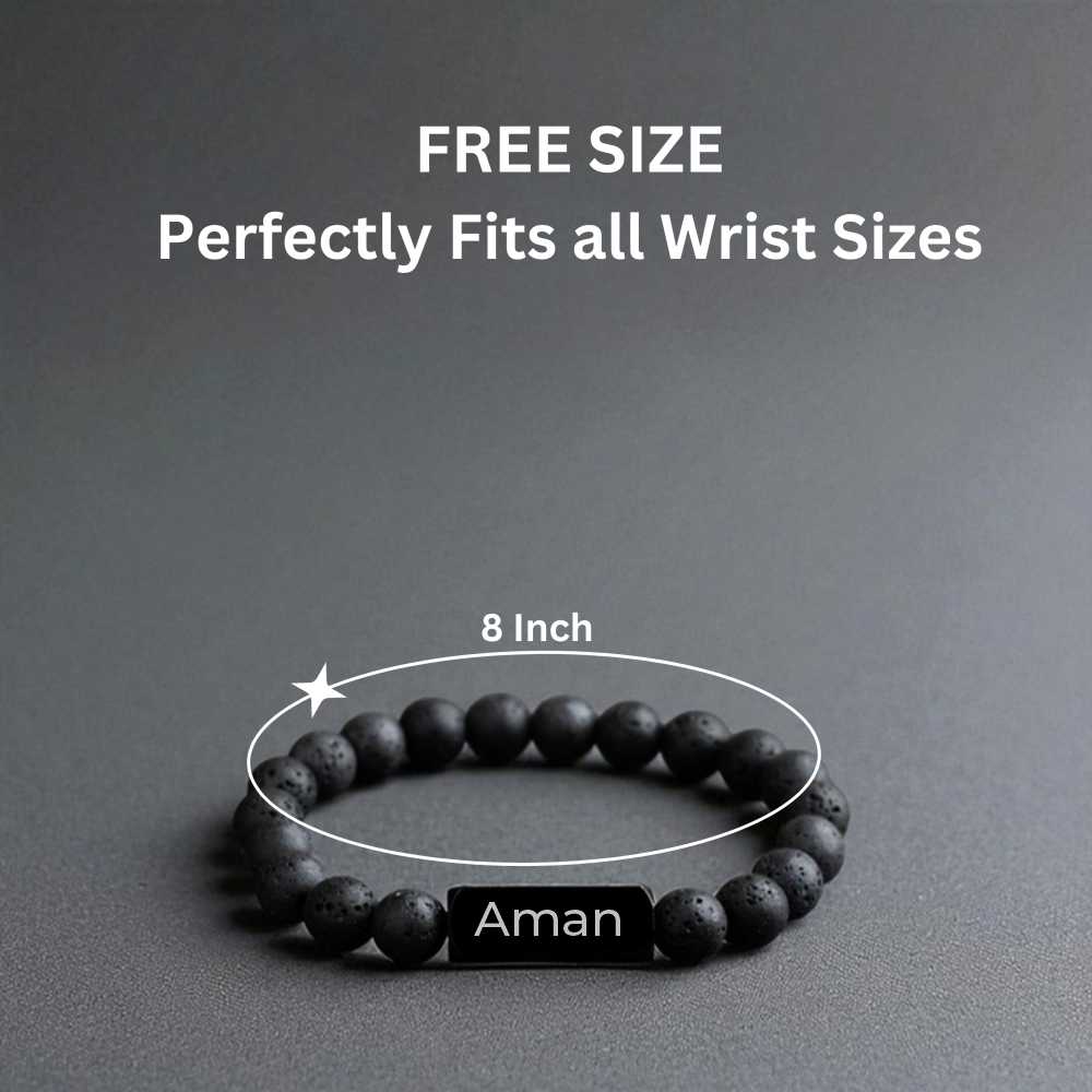 Personalized Lava Bracelet | Lab Certified & Certified | Unisex