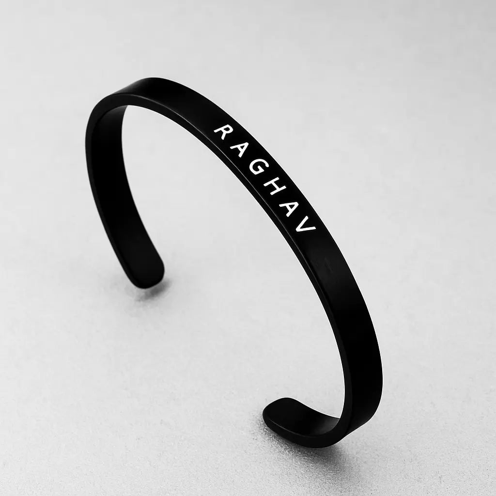 Personalize Name Kada Golden for Mens