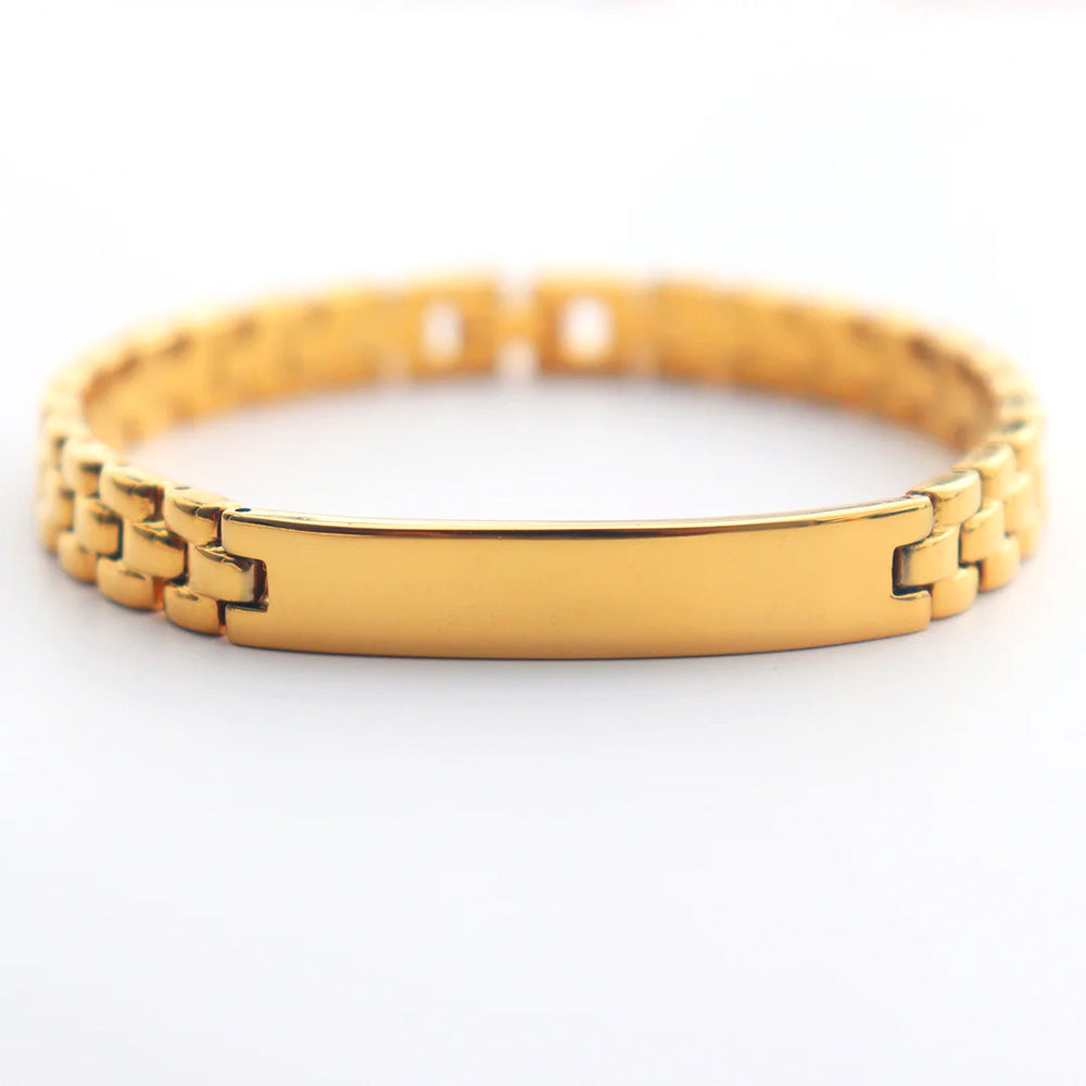 Personalize Name Golden Bracelet For Men & Women