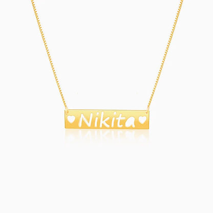 24K Gold Plated Personalize Engraved With Love Name Necklace