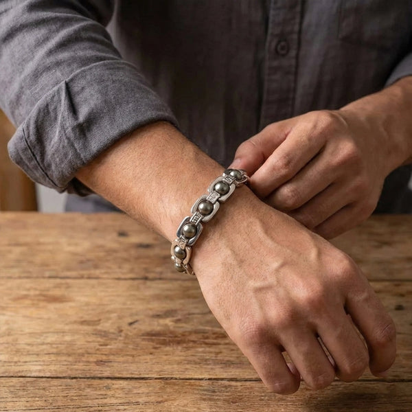 Metal Raw Pyrite Bracelet | Lab Tested & Certified