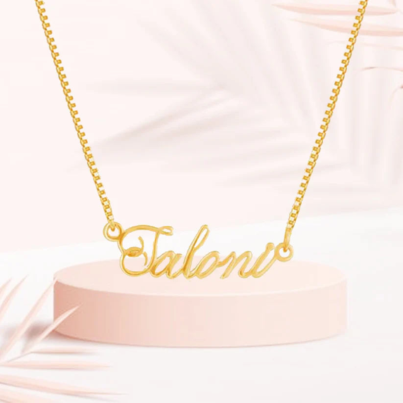 24K Gold Plated Personalize Charming Name Necklace